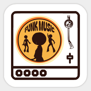 Funk Music Vinyl Player Sticker